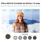 67mm Kit Filtro per obiettivo della Fotocamera del Telefono con Clip Filtro ND2-32, Applicabile a Tutti i Modelli di Telefono Cellulare
