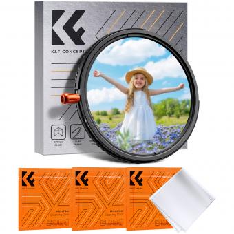 K&F Concept 55mm CPL&ND2-32&Black Mist 1/4 Filter, 3 i 1 Filter Polarisasjonsfilter&ND2-ND32&Black Mist 1/4 med 28 lag nano-belegg, Polariserende Filter og ND2-ND32 (1-5 stopp) Filter og Black Mist 1/4 Filter Vanntett, Ripesikkert, HD Nano-Klear Serien