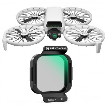 Filtre PL pour DJI Flip, filtre polarisant antireflet, verre optique HD de qualité supérieure avec filtre multicouche, réduit les reflets et l'éblouissement