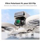 Filtre PL pour DJI Flip, filtre polarisant antireflet, verre optique HD de qualité supérieure avec filtre multicouche, réduit les reflets et l'éblouissement