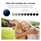 Filtro ND Variabile Black Mist 1/4 + ND2-400 55mm con pellicola verde antiriflesso a 18 Strati Rivestimento su entrambi i lati e leva,Nano-Klear