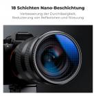 K&F Concept 72mm 4-Punkt-Feinlinien-Sterneffektfilter, Cine & Dreamlike Spezialfilter, 18-lagig beschichtetes optisches Glas mit 3 Staubsaugertüchern – Nano-Klear-Serie