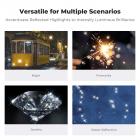 77 mm 4-punkts fint linje-stjerneeffektfilter, Cine & Dreamlike specialfilter, 18-lags belagt optisk glas med 3 støvsugerklude - Nano-Klear-serien