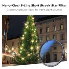 72 mm 6-punkts fint linje-stjerneeffektfilter, Cine & Dreamlike specialfilter, 18-lags belagt optisk glas med 3 støvsugerklude - Nano-Klear-serien