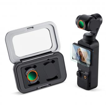 K&F CONCEPT Magnetisk Variabelt ND2-32 Filter Kompatibelt med DJI Osmo Pocket 3, K-Series 1-5 Limited Stops Justerbart ND Filter, Actionkamera Tilbehør, Multi-Coated HD Optisk Glas