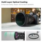 95 mm sort tåge 1/4 & cirkulært polariserende 2-i-1-filter filmisk polarisationseffektfilter med 28-lags belægning til kameraobjektiver Nano-Xcel-serien