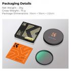 95 mm sort tåge 1/4 & cirkulært polariserende 2-i-1-filter filmisk polarisationseffektfilter med 28-lags belægning til kameraobjektiver Nano-Xcel-serien