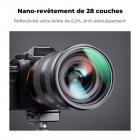 Filtre MCUV 77mm Filtre anti-UV de Protection avec Bouchon et Chiffon de Nettoyage, 28 Couches de Nano-revêtement - Série Nano-Xcel