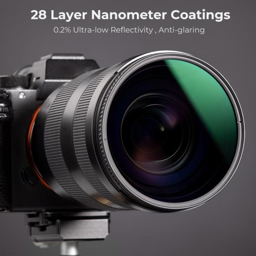 Filtro Polarizzatore CPL 77mm Per Obiettivi Nikon, Canon, Sony, Panasonic E Sigma