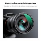 Filtre CPL 67mm Filtre Polarisant Circulaire avec Bouchon et Chiffon de Nettoyage, 28 Couches de Nano-revêtement - Série Nano-Xcel