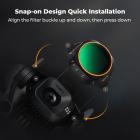 Filtr ND K&F CONCEPT o zmiennej gęstości optycznej kompatybilny z DJI Mini 5 Pro, ND2-32 1-5 stopni, szkło optyczne HD z powłoką wielowarstwową, lekki obiektyw do kamery drona, akcesoria do fotografii lotniczej, nagrywania wideo