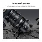 Das hochwertige Verbundmaterial kann das Objektiv schützen, wenn Sie zum Fotografieren hinausgehen, und ist sturzsicher, stoßfest und verschleißfest.