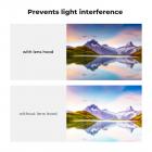 Uniwersalna, gwintowana, wkręcana osłona przeciwsłoneczna obiektywu o średnicy 52 mm ze ściereczką do czyszczenia