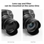 K&F Concept Canon EW53 Bajonetthuva med EnDammsugarduk *1,Lämplig för EF-M 15-45 mm f/3.5-6.3 IS STM; RF-S 18-45 mm f/4,5-6,3 IS STM och andra Objektiv