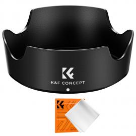 K&F Concept EW63C Paraluce a Baionetta Reversibile per Canon RF 24-50mm f/4.5-6.3 IS STM Obiettivo,Canon EF-S 18-55mm f/3.5-5.6 IS STM, EF-S 18-55mm f/4-5.6 IS STM Obiettivo con Panno per Pulizia