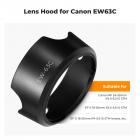 K&F Concept Canon EW63C Bajonetthuva, med EnDammsugarduk *1,Lämplig för RF 24-50mm f/4.5-6.3 IS STM; EF-S 18-55 mm f/3,5-5,6 IS STM; EF-S 18-55mm f/4-5.6 IS STM och andra Objektiv