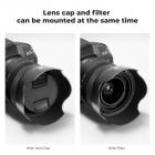K&F Concept Canon EW63C Bajonetthuva, med EnDammsugarduk *1,Lämplig för RF 24-50mm f/4.5-6.3 IS STM; EF-S 18-55 mm f/3,5-5,6 IS STM; EF-S 18-55mm f/4-5.6 IS STM och andra Objektiv