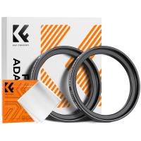 43-46mm Step-Up Filter-Adapterring (2 Stück)  , Objektiv-Adapterring für Filter aus Luftfahrt-Aluminium-Legierung mit einem Reinigungstuch