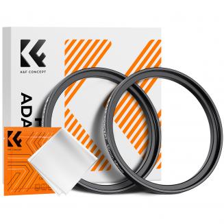 55-58 mm Filter Adapterring Set van 2 met Reinigingsdoekje