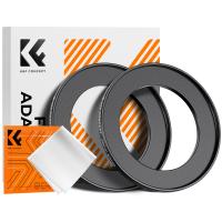 49-67mm Step-Up Filter-Adapterring (2 Stück)  , Objektiv-Adapterring für Filter aus Luftfahrt-Aluminium-Legierung mit einem Reinigungstuch