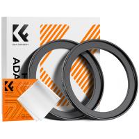 Anneau élévateur de 58 à 67mm, anneau adaptateur de filtre en aluminium de qualité aéronautique, paquet de 2 avec un chiffon de nettoyage