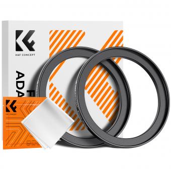 67-77mm Step-Up Filter-Adapterring (2 Stück)  , Objektiv-Adapterring für Filter aus Luftfahrt-Aluminium-Legierung mit einem Reinigungstuch
