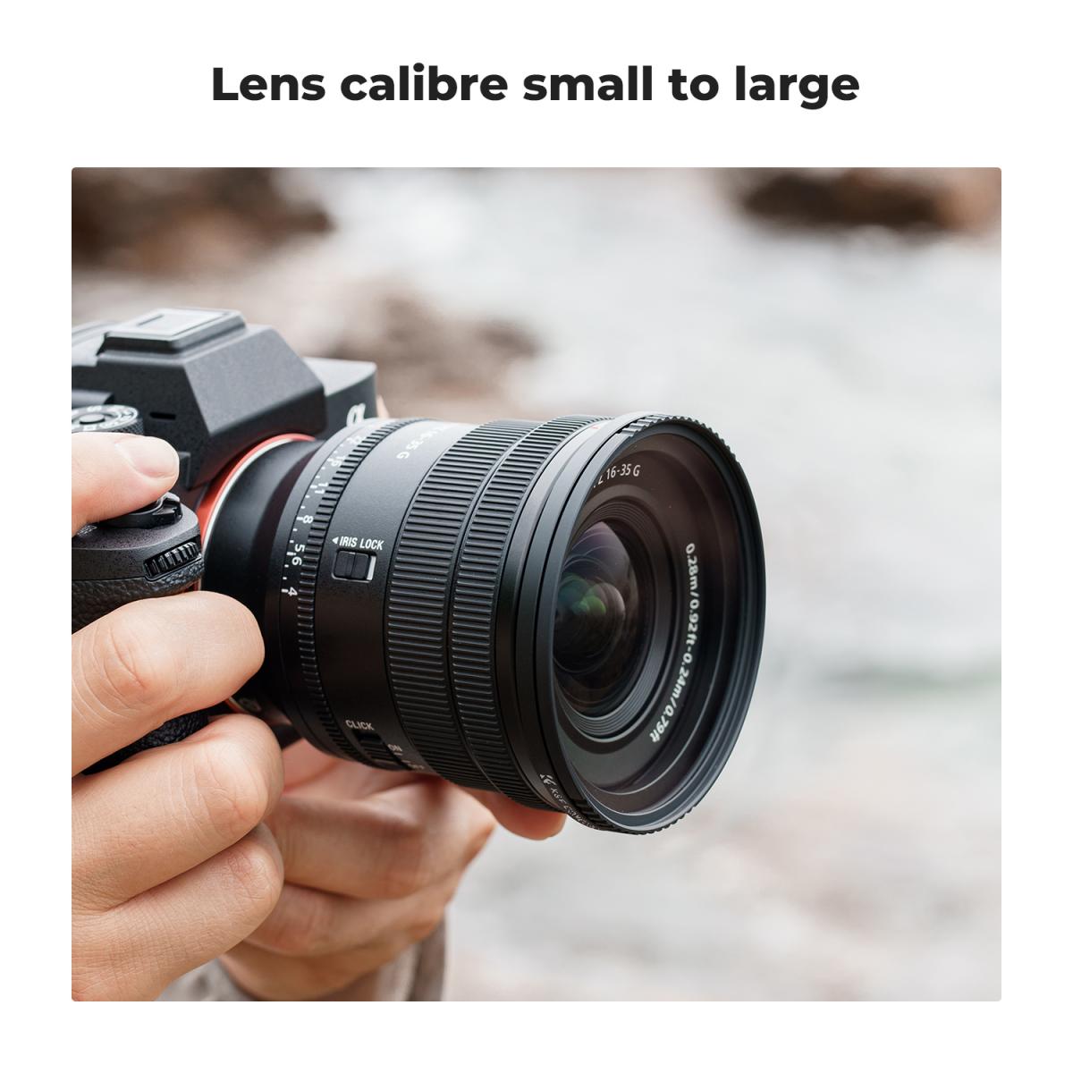 Anel adaptador de filtro de alumínio de grau de aviação de 67-82 mm com 2 pacotes com um pano de limpeza