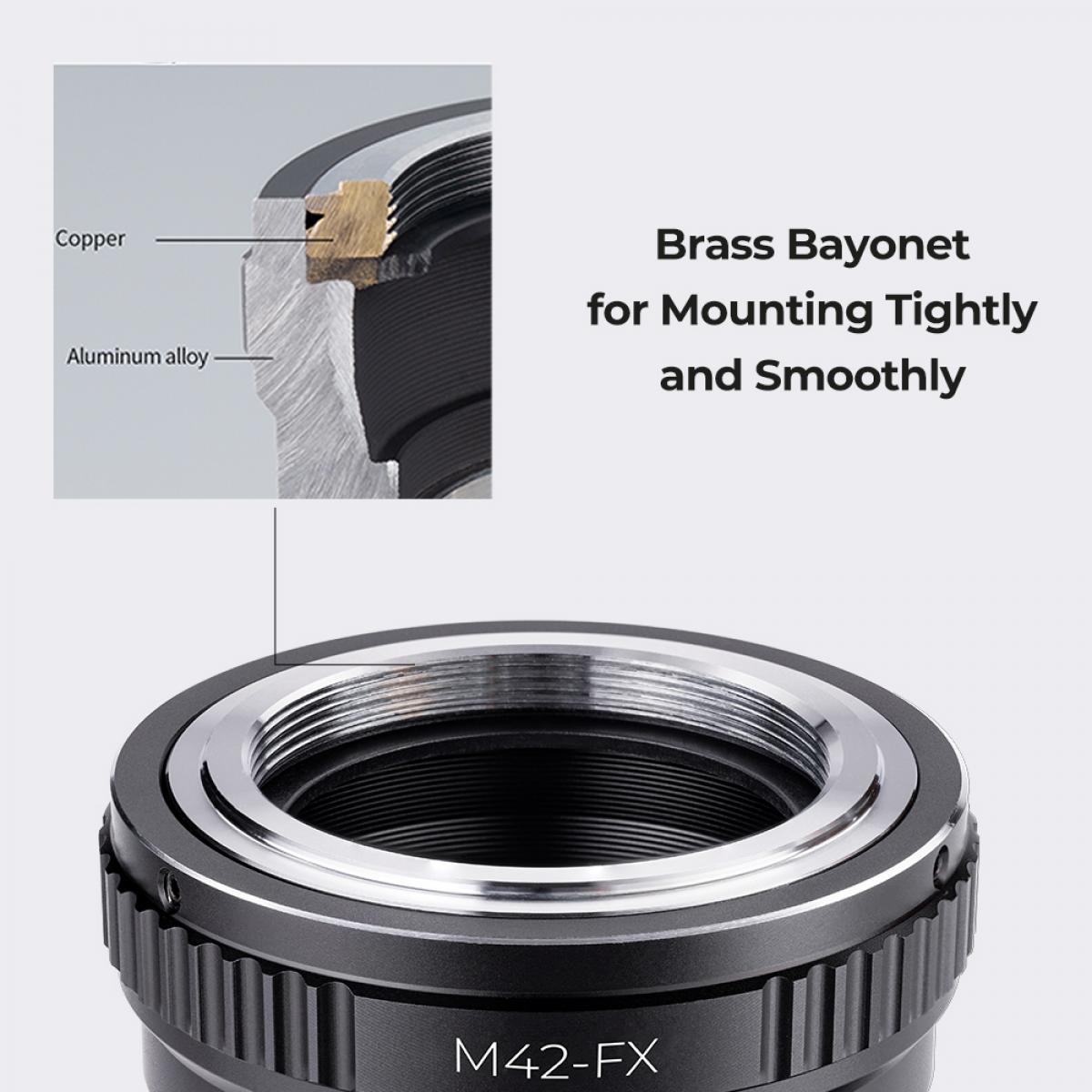 K&F Concept M42 to Fujifilm FX Mount Adapter Ring