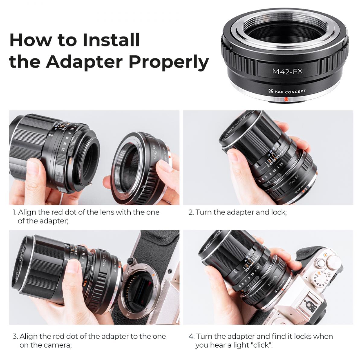 K&F Concept M42 to Fujifilm FX Mount Adapter Ring