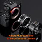 Pentax K Linser til Sony E Mount Kamera Adapter