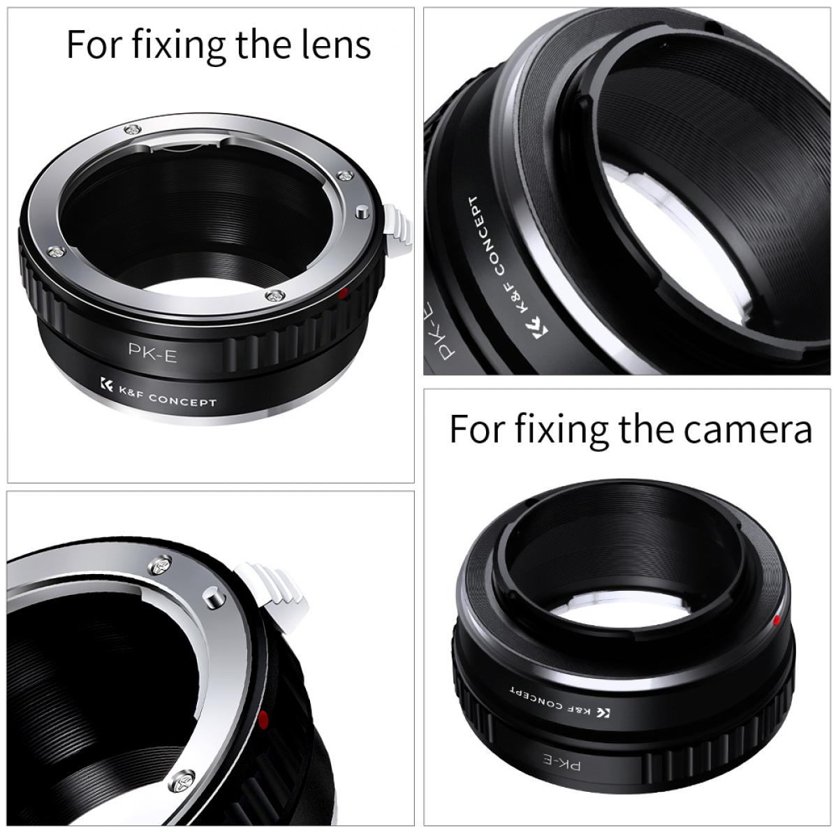 PK-NEX 1 Lens Adapter Handmatige Focus Compatibele Pentax K Lenzen voor Sony E Camera Lichaam