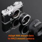 Nikon F Linser til M43 Mount Kamera Adapter