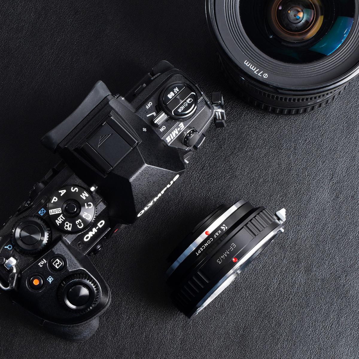 EF-M4/3 Lens Adapter Handmatige Focus Compatibele Canon EF Lenzen voor M43 MFT Camera Lichaam