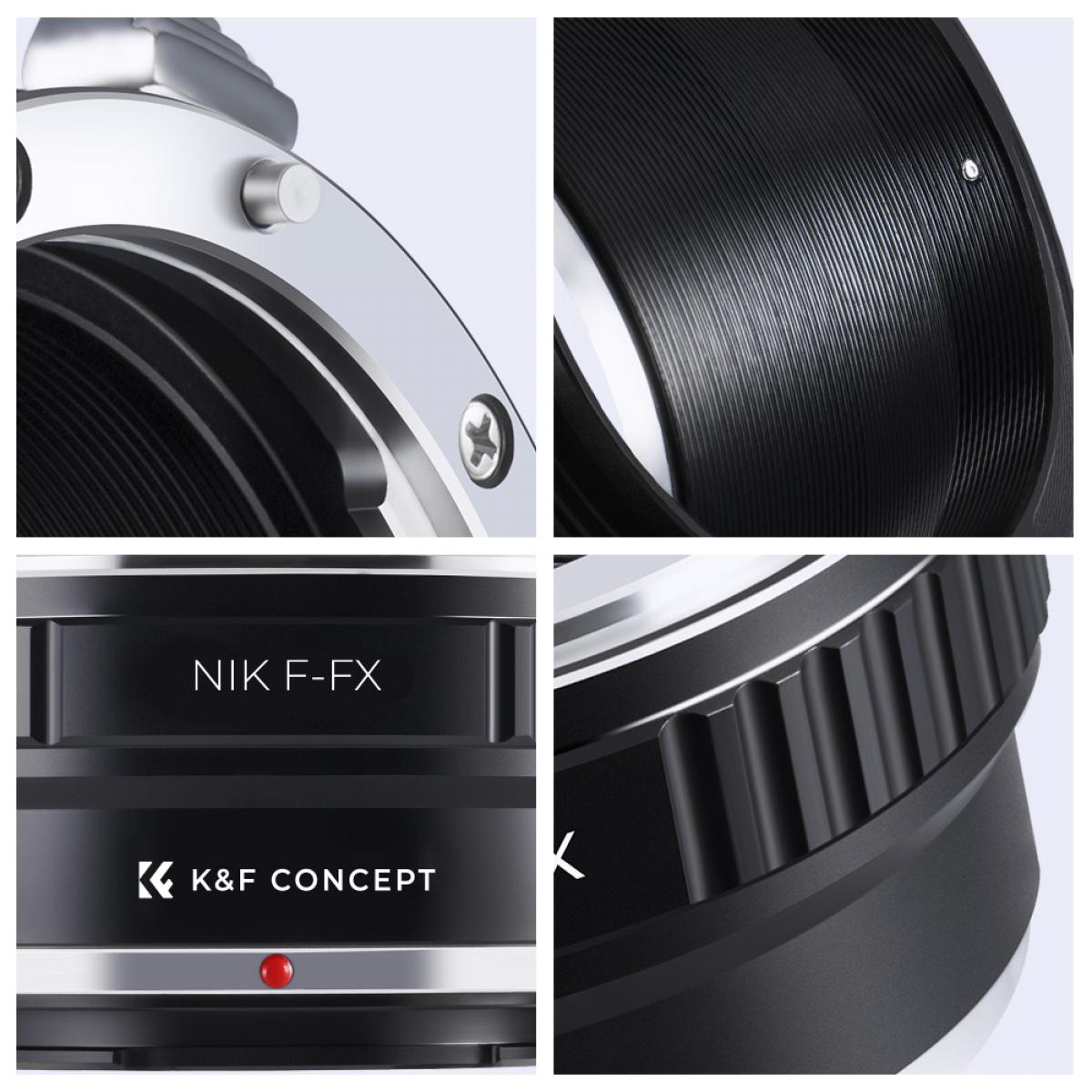K&F Concept NIK Mount Lens to Fujifilm FX Mount Camera Adapter