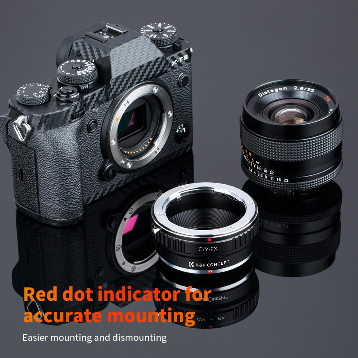 Contax Yashica Lens to Fuji X Camera Lens Mount Adapter – K&F Concept M14111