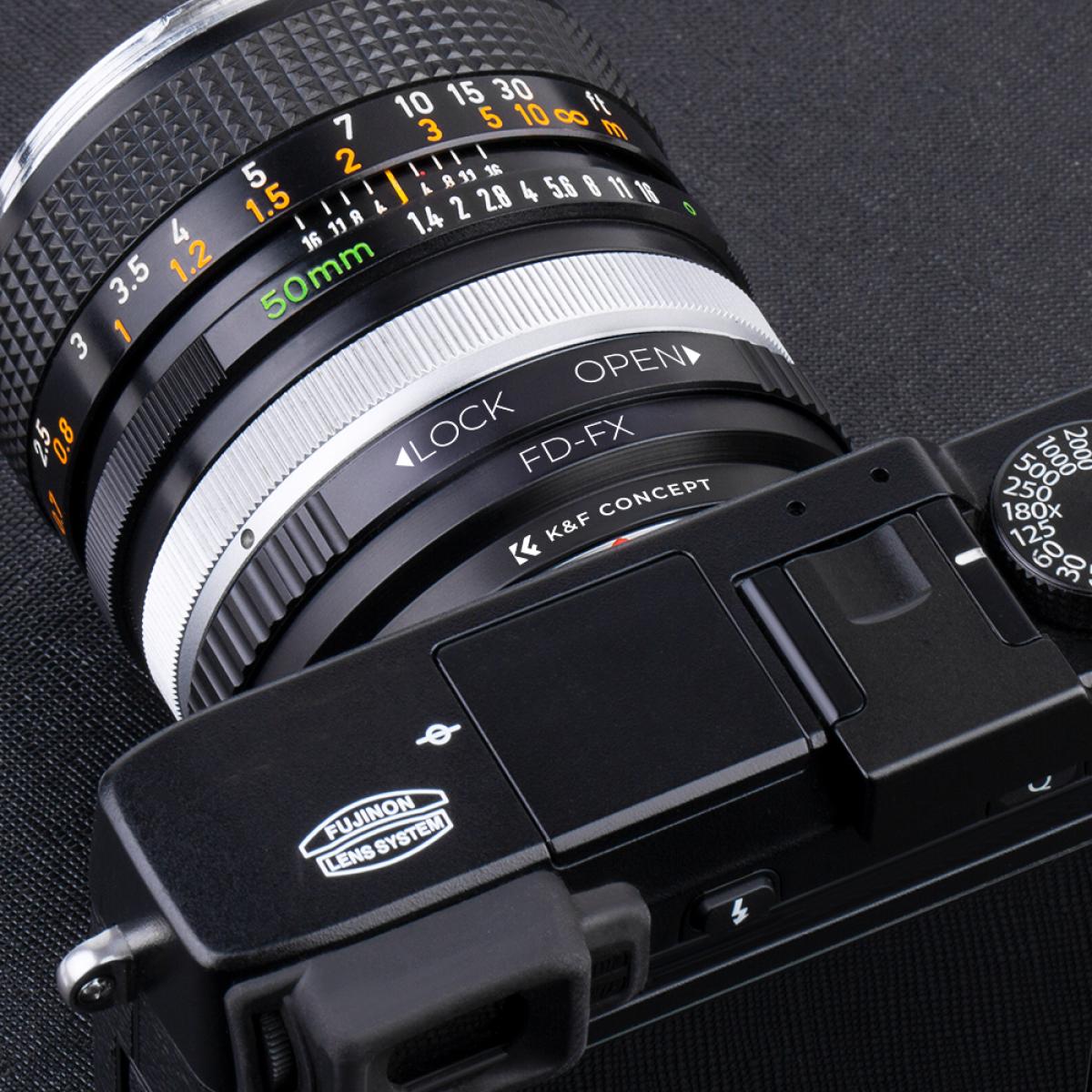 K&F Concept M13111 Bague Adaptation Objectif Canon FD vers Fuji X Mount Appareil Photo