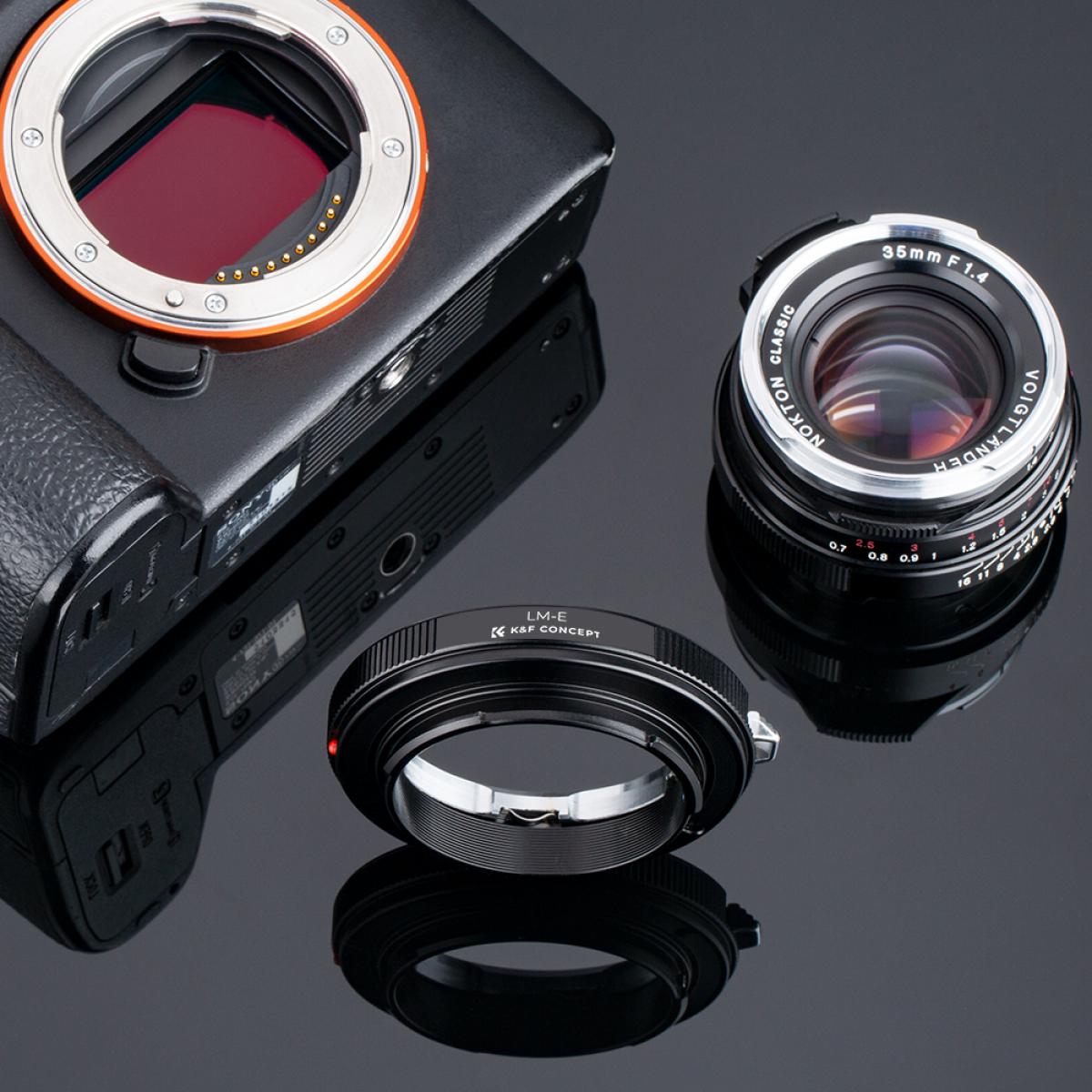 Leica M to NEX Lens Mount Adapter, Compatible with Leica M LM Mount Lens and Compatible with Sony E-Mount Cameras