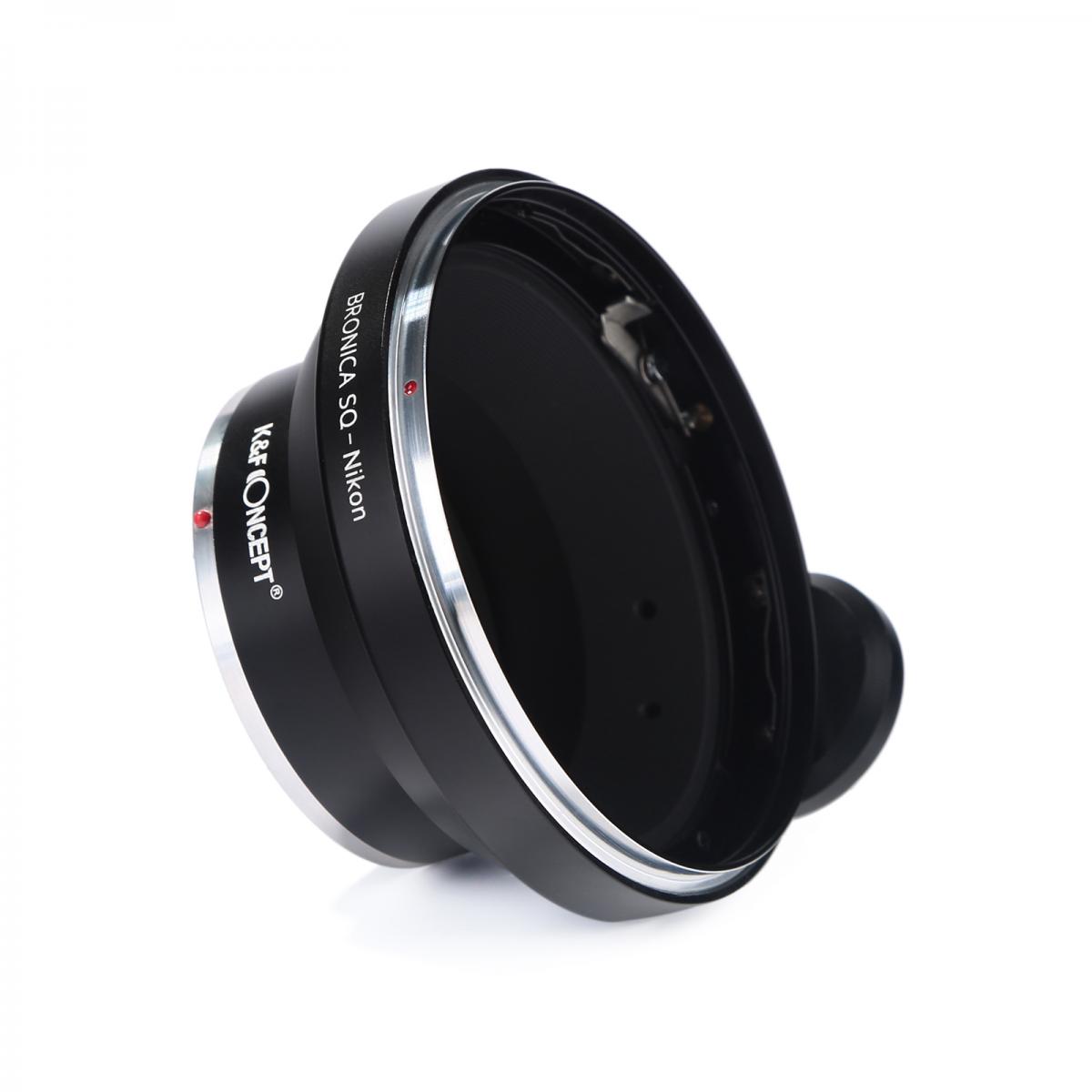 K&F Concept Adapter für Bronica SQ Objektiv auf Nikon F Mount Kamera mit Halterung