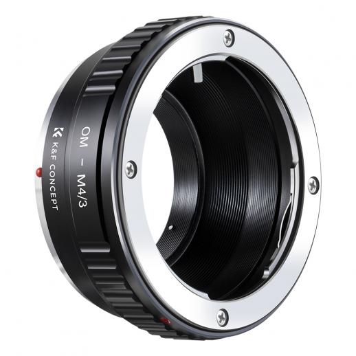 OM til Micro 4/3 Adapter, Manuel Lens Mount Adapter Olympus Zuiko OM Mount Lens til Micro Four Thirds MFT M4/3 Mount Kameraer K&F Concept Lens Adapter
