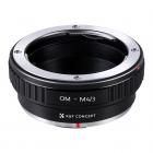 OM til Micro 4/3 Adapter, Manuel Lens Mount Adapter Olympus Zuiko OM Mount Lens til Micro Four Thirds MFT M4/3 Mount Kameraer K&F Concept Lens Adapter