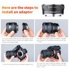 Nikon F -objektiivit Sony E -kiinnityskameran kuparisovittimeen