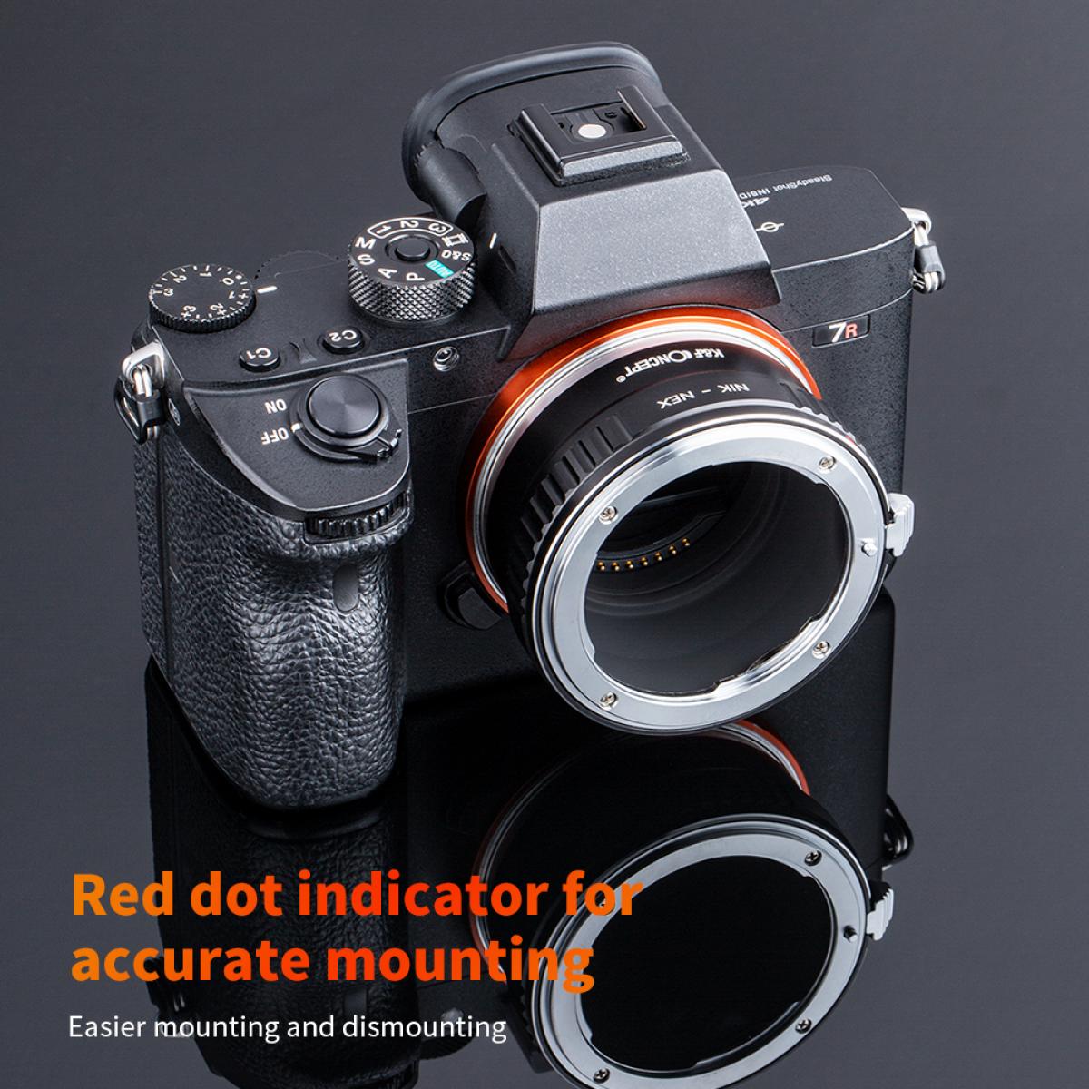 AI-NEX Lens Adapter Handmatige Focus Compatibele Nikon F Lenzen voor Sony E Camera Lichaam