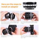 Adattatore per Obiettivi Pentax K/M/A/FA/DA a Fotocamere Fuji X