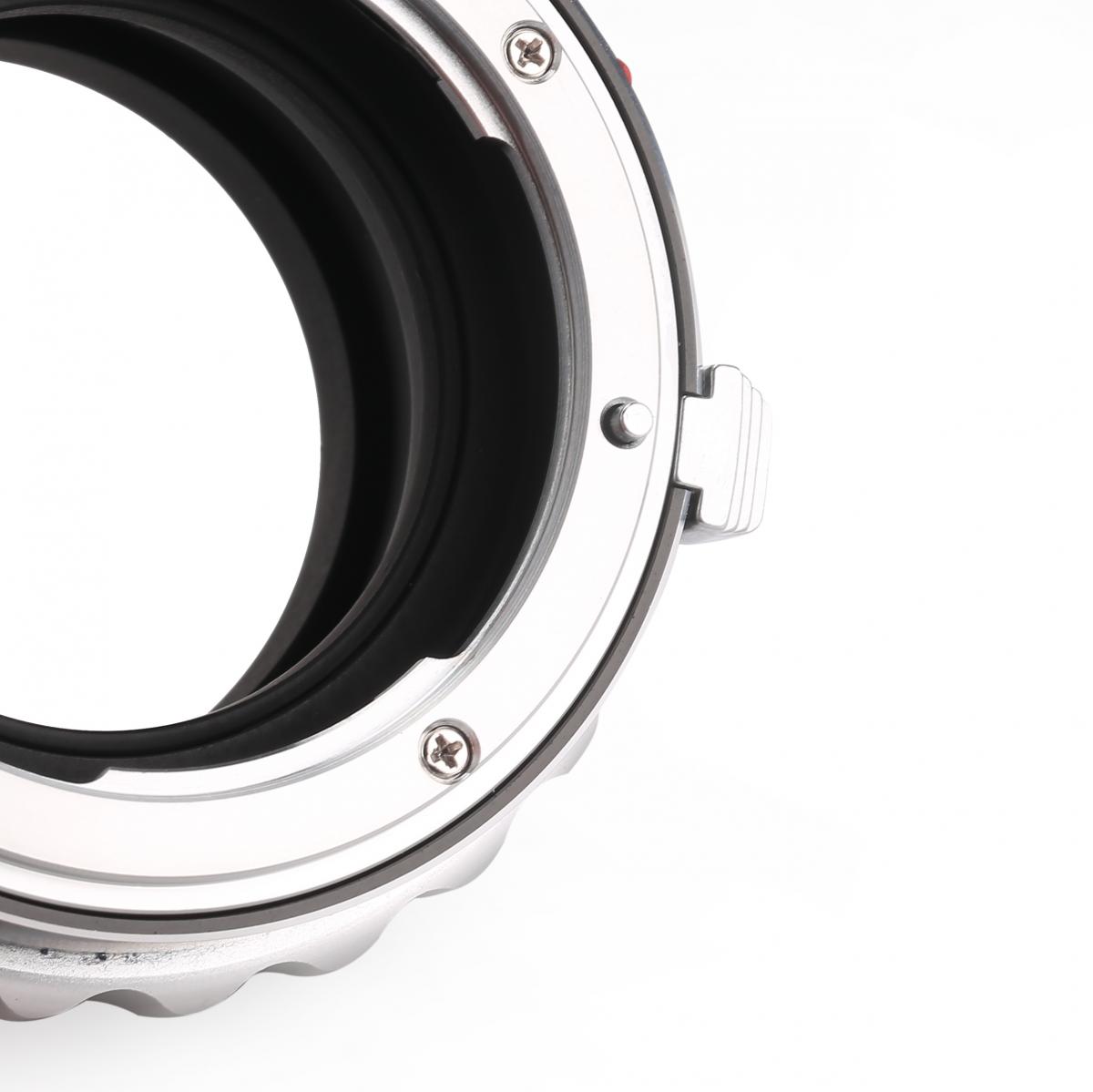 Nikon NIK(G) -kiinnitysobjektiivi Sony E -kamerarunkoon mattalakalla Design K&F -konseptiobjektiivin kiinnitys kaikki kuparisovitin