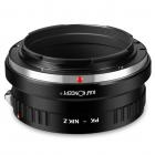 Pentax PK Munt -objektiivi Nikon Z6 Z7 -kameraan K&F Concept -objektiivikiinnityssovitin