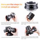 Pentax PK Munt -objektiivi Nikon Z6 Z7 -kameraan K&F Concept -objektiivikiinnityssovitin