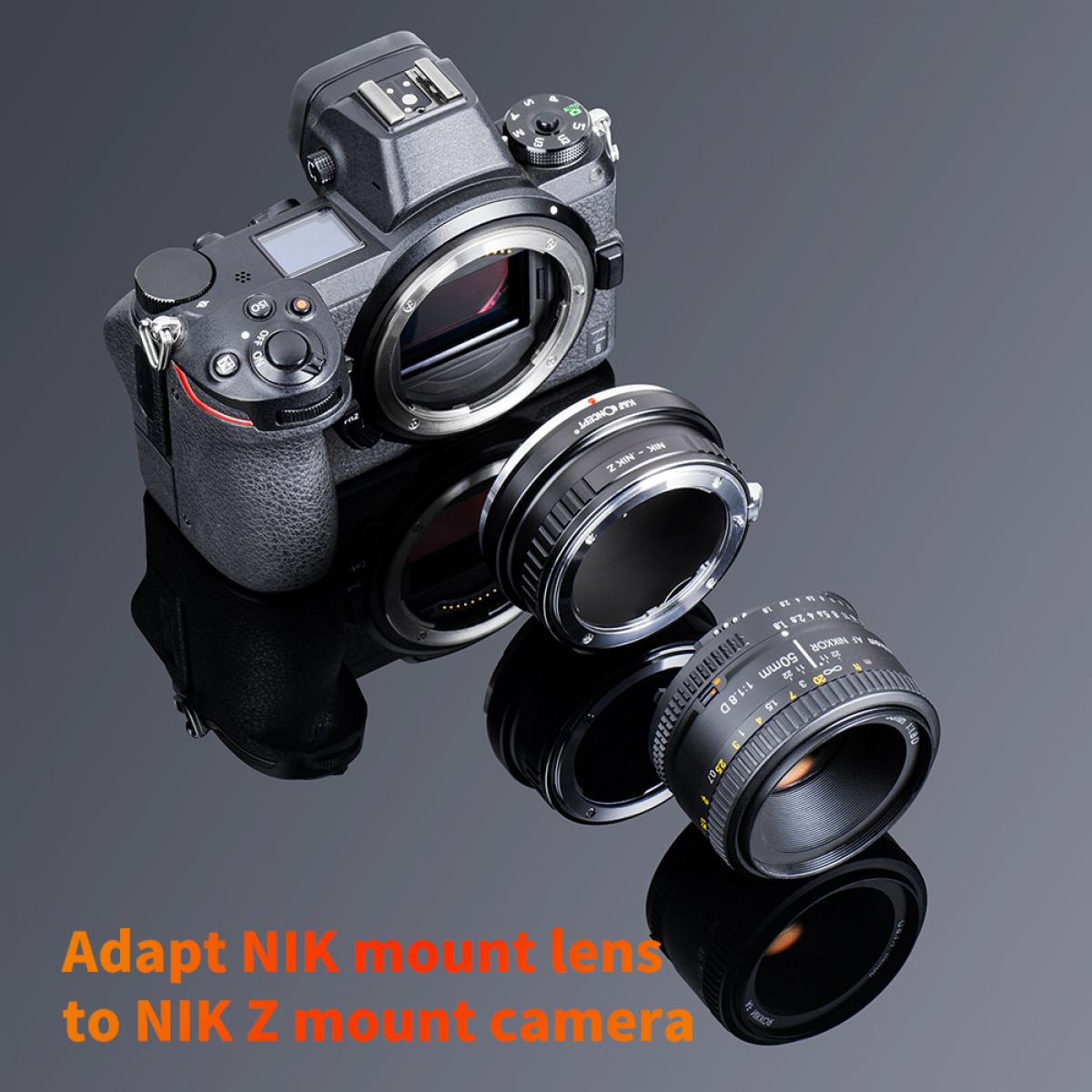 NIK-NIK Z Lens Adapter Handmatige Focus Compatibele Nikon F Lenzen voor Nikon Z Camera Lichaam