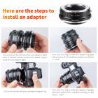 Obiektywy Minolta MD do adaptera mocowania obiektywu Canon RF K&F Concept M15194 Adapter obiektywu