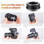 Obiektywy Contax Yashica do adaptera mocowania obiektywu Canon RF K&F Concept M14194 Adapter obiektywu