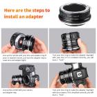 Obiektywy Pentax K do adaptera mocowania obiektywu Canon RF K&F Concept M17194 Adapter obiektywu